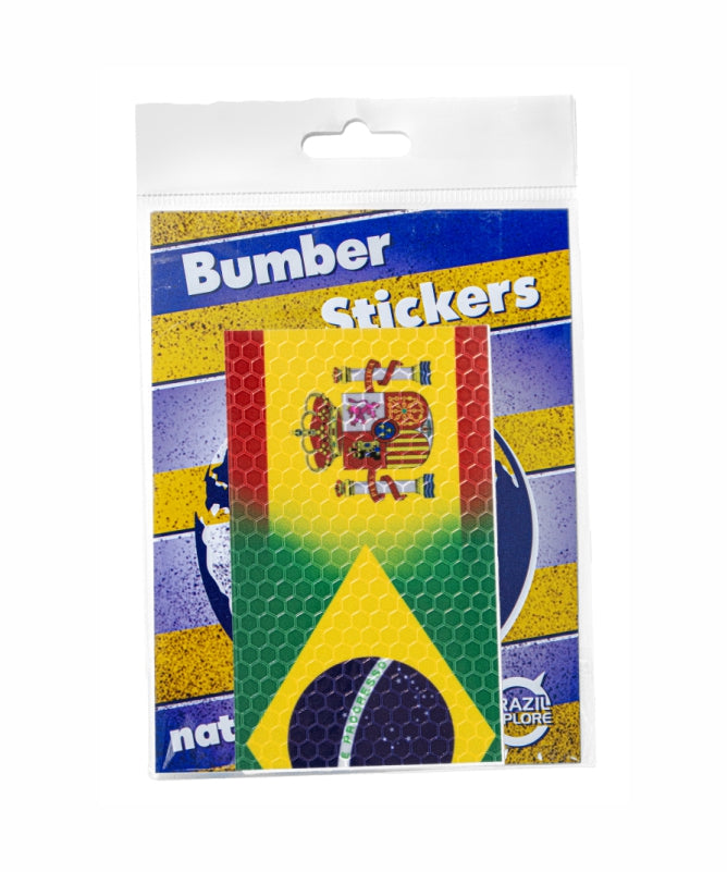 Dual Countries Bumper Stickers - Durable & Weather - Resistant Fan Decals (Pack of 3)