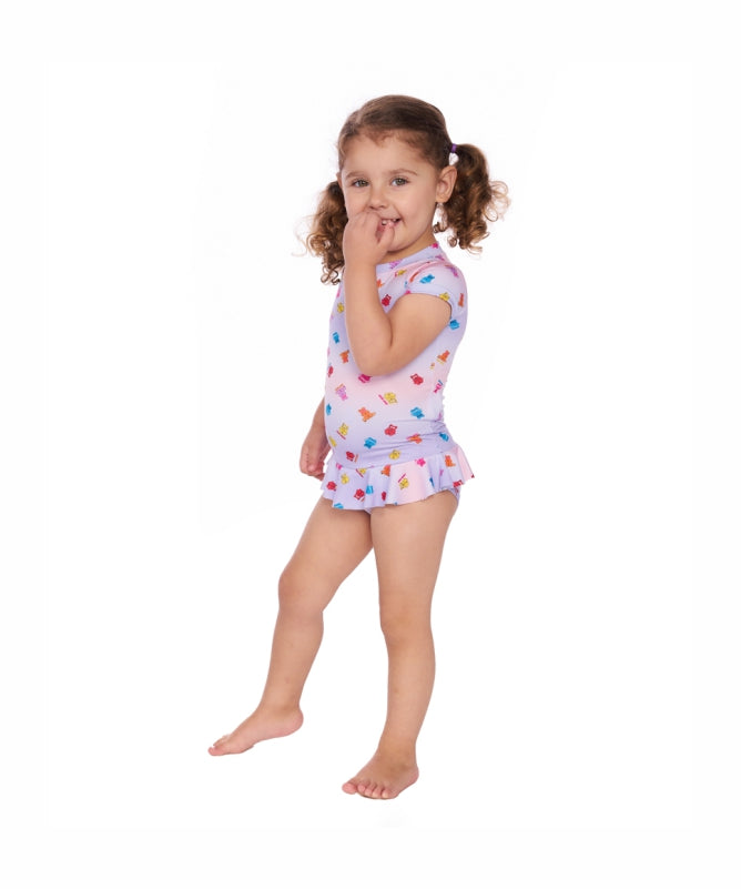 Baby Girl Bodysuit 1-3 Years – Short Sleeve Babado | Mormaii REF: 82515