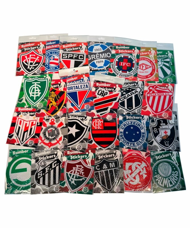 Brazilian Soccer Club Bumper Stickers – Durable & Weather-Resistant Fan Decals (Pack of 3)