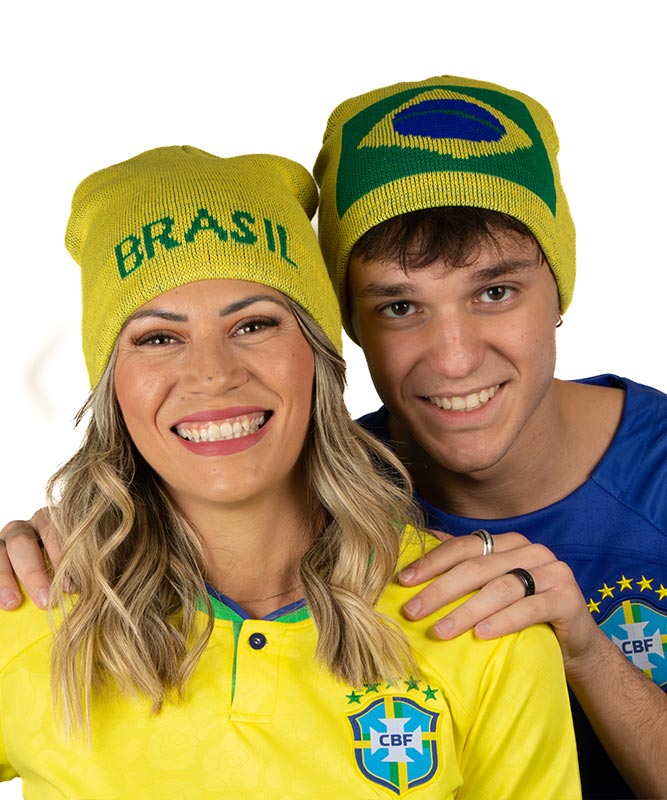 Brazil Flag Yellow Beanie - Warm, Stylish, and Patriotic Accessory