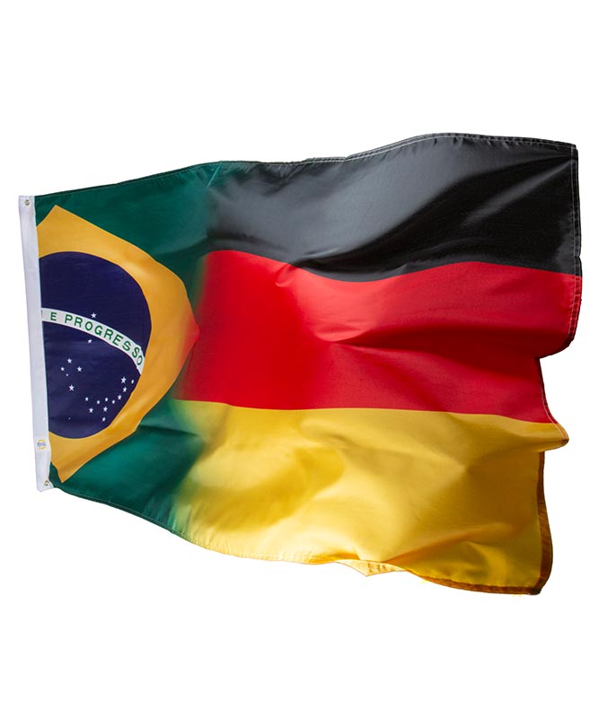 Dual Country Flags 2x3 Feet – Polyester Oxford Fabric, Durable & High-Quality