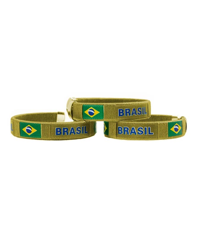 Bracelet - Brazil Flag (Pack of 3)