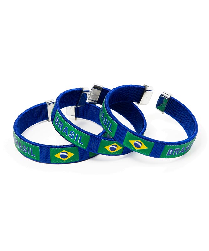 Bracelet - Brazil Flag (Pack of 3)