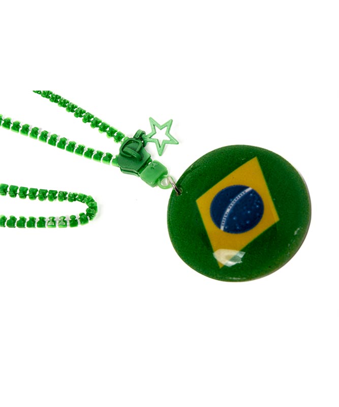 Brazil Zipper Necklace - Nations (Pack of 3)
