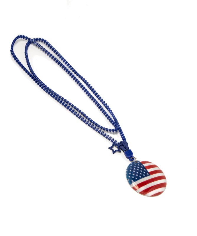 United States Zipper Necklace – Patriotic & Stylish Nations Jewelry (Pack of 3)