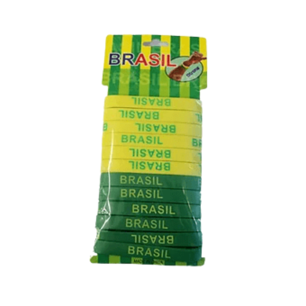 Brazil Silicone Bracelet With 12 Pack
