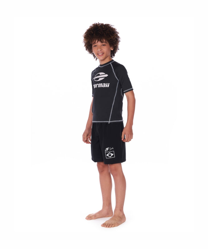 Youth Boys Short Sleeve Hash guard 12 to 16 Years Old with UV 50+ Sun Protection Mormaii - REF: 8529