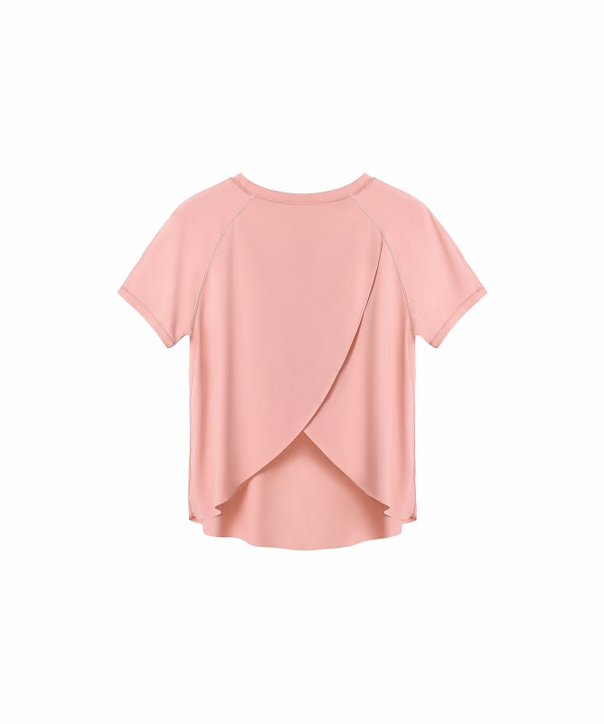 Women's Floripa Short-Sleeve Yoga Blouse – Lightweight & Comfortable with Back Overlap | REF: 1044