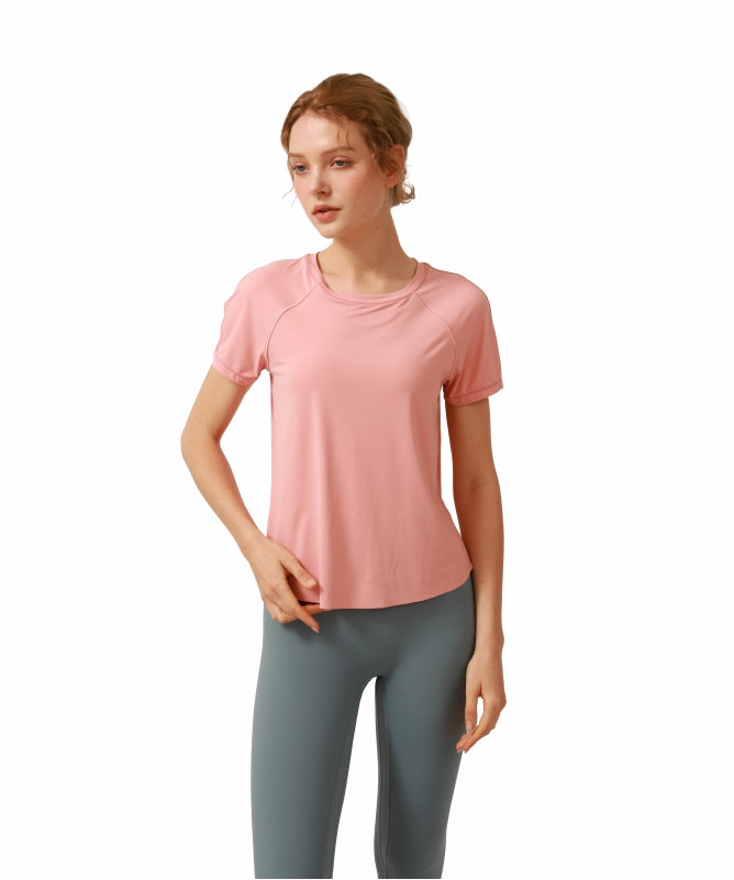 Women's Floripa Short-Sleeve Yoga Blouse – Lightweight & Comfortable with Back Overlap | REF: 1044