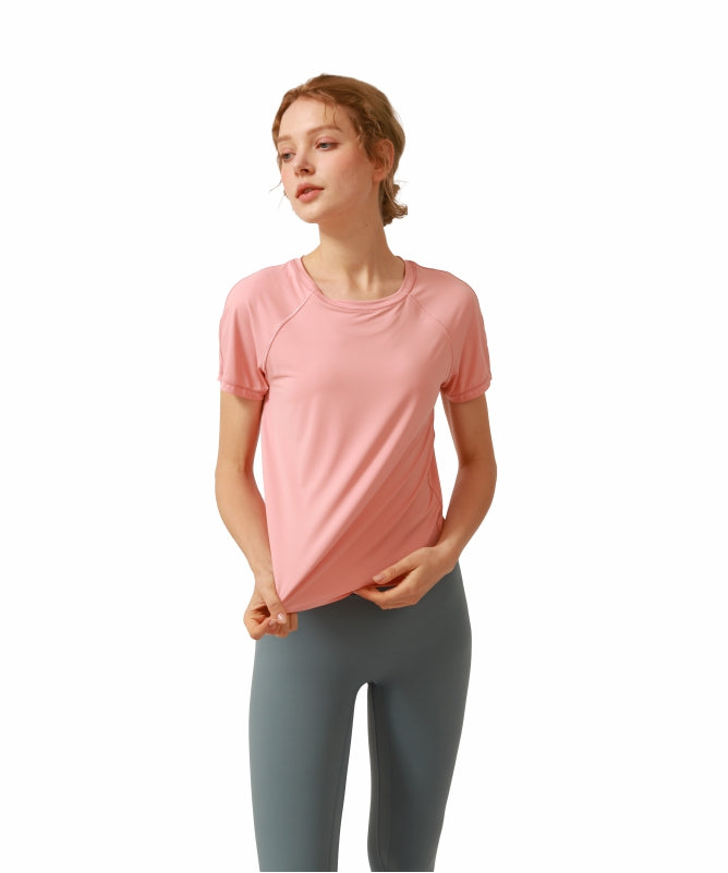 Women's Floripa Short-Sleeve Yoga Blouse – Lightweight & Comfortable with Back Overlap | REF: 1044