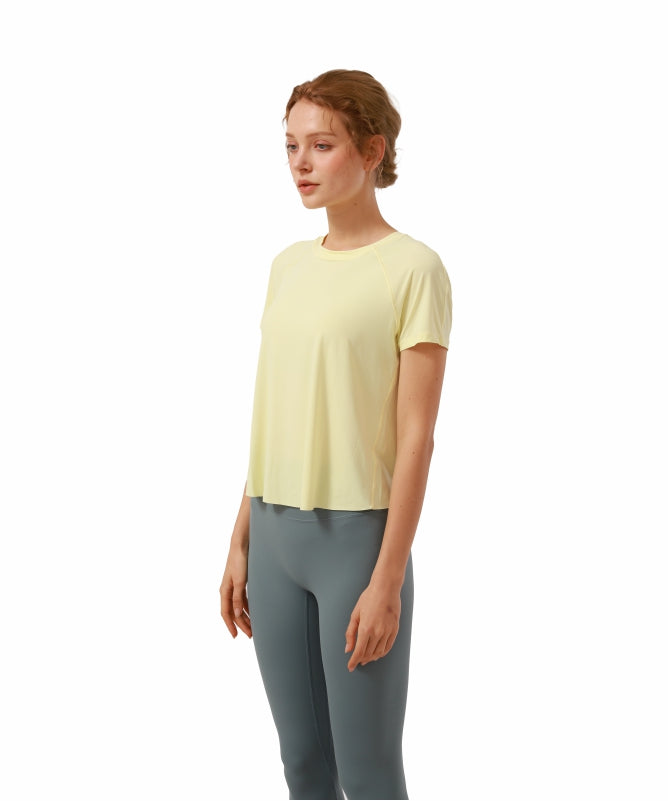 Women's Floripa Short-Sleeve Yoga Blouse – Lightweight & Comfortable with Back Overlap | REF: 1044