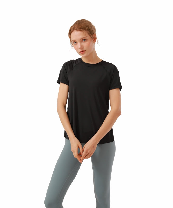 Women's Floripa Short-Sleeve Yoga Blouse – Lightweight & Comfortable with Back Overlap | REF: 1044