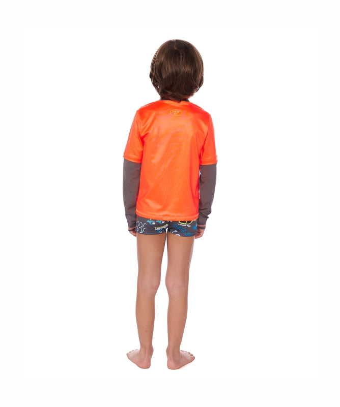 Boys Long Sleeve Rash Guard Mormaii UV 50+ Ages 4-10, Two Colors - REF: 83217