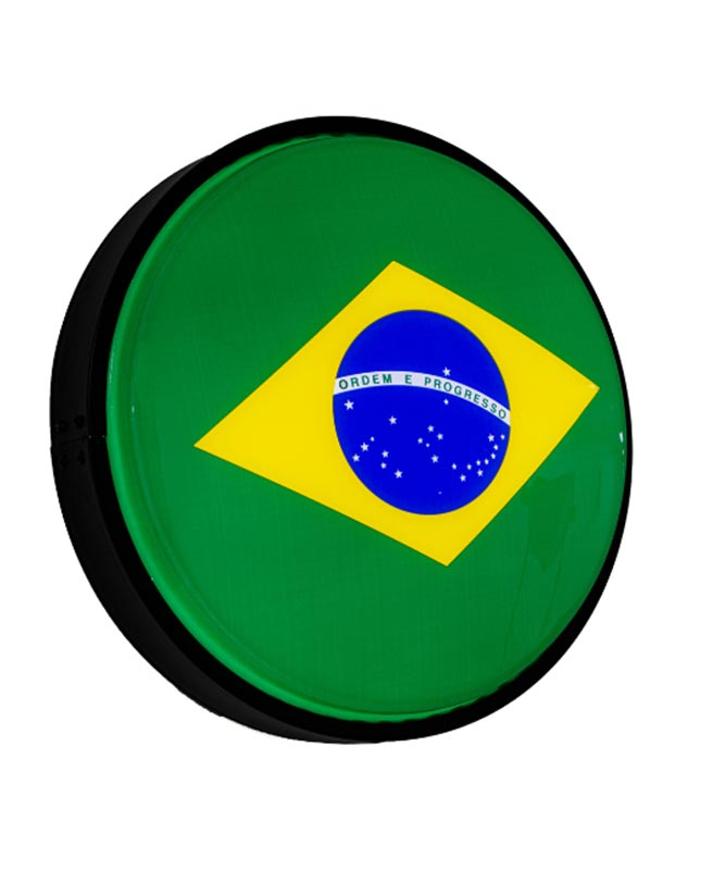 Brazil Round Light Box Sign - Illuminate Your Space with Brazilian Pride!