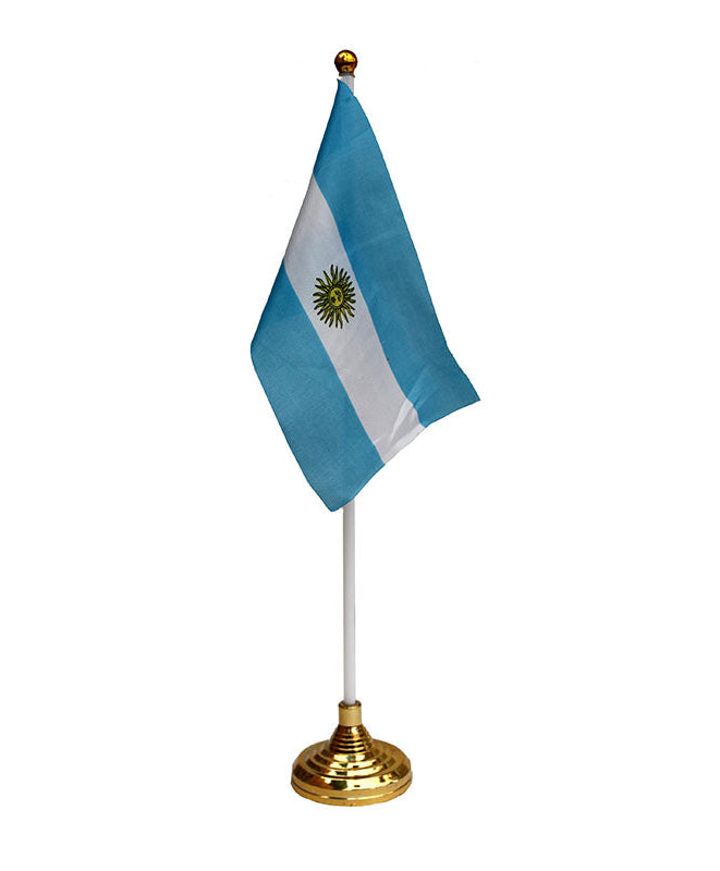 Argentina Flag Table/Desk Decoration - 8 1/2" x 6 1/2"  Polyester Flag