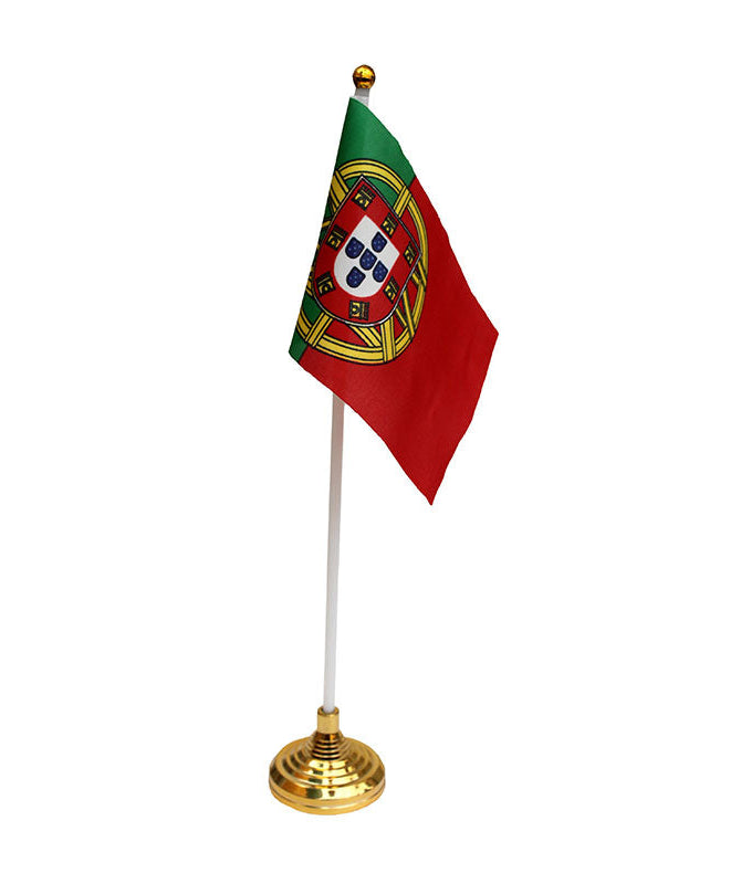 Portugal Flag Table/Desk Decoration - 8 1/2" x 6 1/2"  Polyester Flag