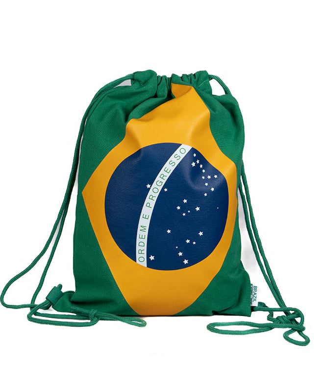Brazilian Pride Drawstring Backpack - Lightweight Cinch Sack for Sports, Travel, and Daily Use