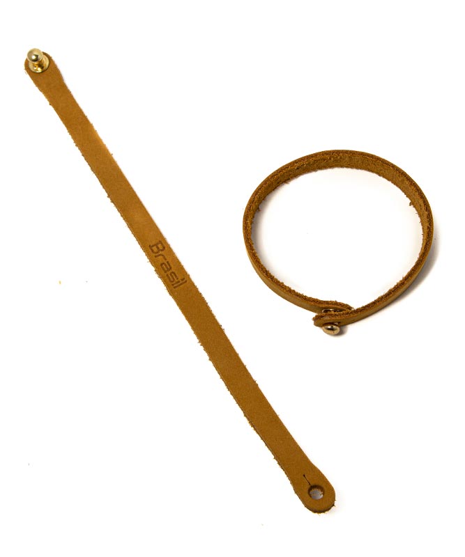 Leather Bracelet – Brazil Flag & Stylish Adjustable Design