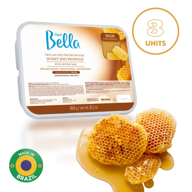 Depil Bella High Performance Hard wax Honey with propolis 28.2 Oz