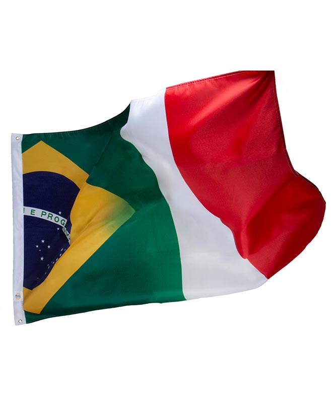 Dual Country Flags 2x3 Feet – Polyester Oxford Fabric, Durable & High-Quality
