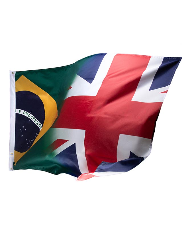 Dual Country Flags 2x3 Feet – Polyester Oxford Fabric, Durable & High-Quality