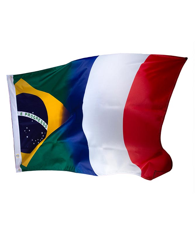 Dual Country Flags 2x3 Feet – Polyester Oxford Fabric, Durable & High-Quality