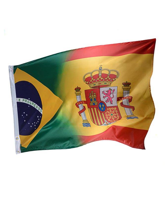 Dual Country Flags 2x3 Feet – Polyester Oxford Fabric, Durable & High-Quality