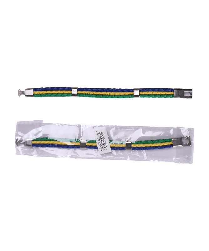 Brazilian Flag PU Leather Bracelet - Stylish and Comfortable