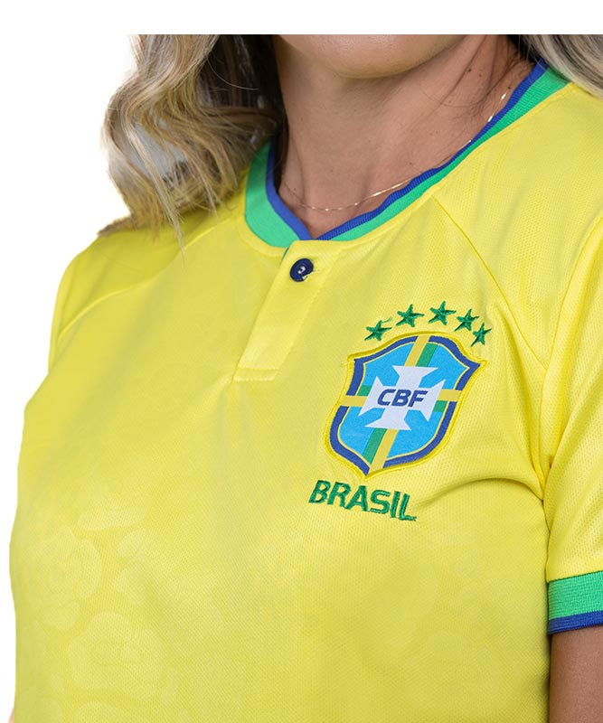 Women's Brazil Jersey – Yellow, Breathable & Comfortable Sportswear