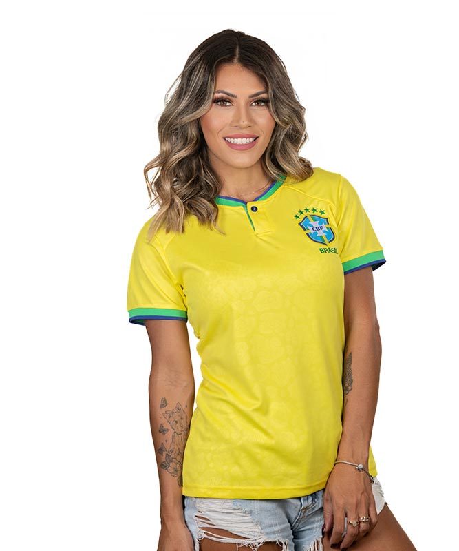 Women's Brazil Jersey – Yellow, Breathable & Comfortable Sportswear