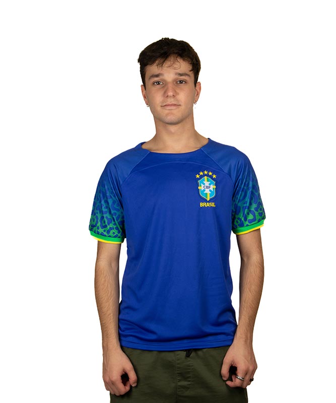 Men's Brazil Jersey – Blue, Breathable & Comfortable Sportswear