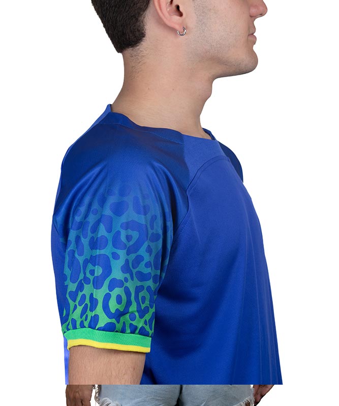 Men's Brazil Jersey – Blue, Breathable & Comfortable Sportswear