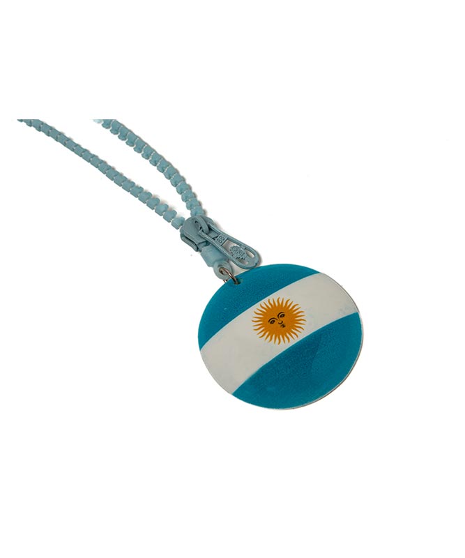 Argentina Zipper Necklace – Patriotic & Stylish Nations Jewelry (Pack of 3)