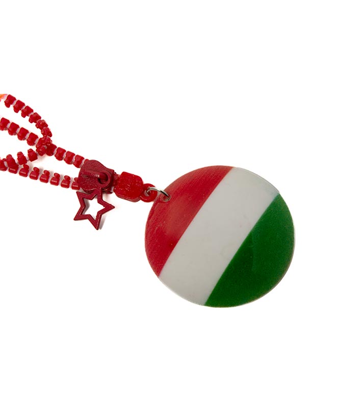 Italy Zipper Necklace – Patriotic & Stylish Nations Jewelry (Pack of 3)