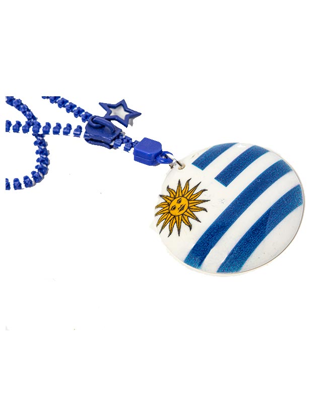 Uruguay Zipper Necklace – Patriotic & Stylish Nations Jewelry (Pack of 3)