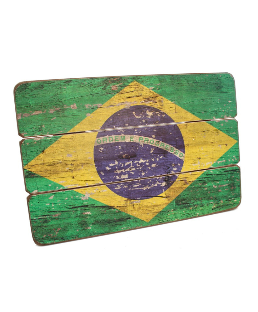 Brazilian Pride - Handcrafted Wood Wall Sign