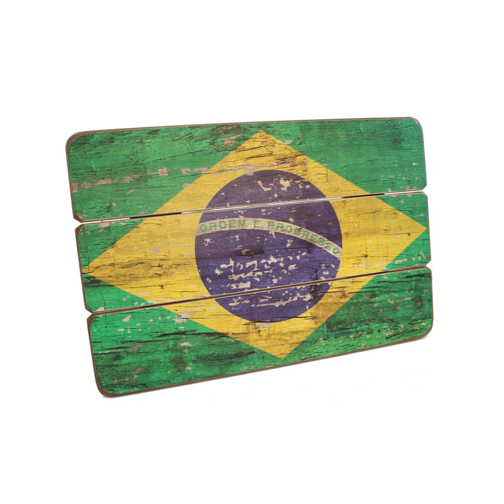 Brazilian Pride - Handcrafted Wood Wall Sign