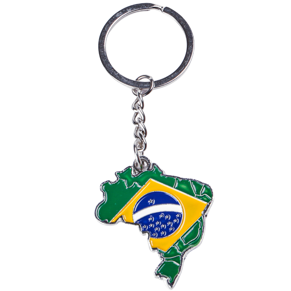 Brazil Map Metal Keychain - Carry the Essence of Brazil with Style!